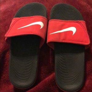 Red Nike Slides